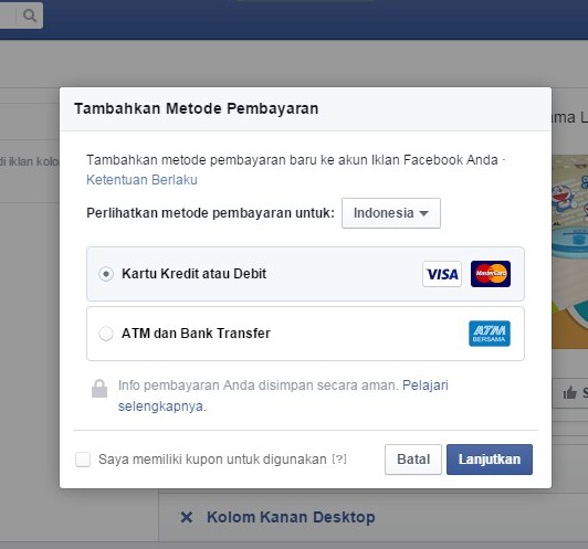Kabar Gembira FaceBook Ngiklan FB Ads Tanpa Kartu Kredit